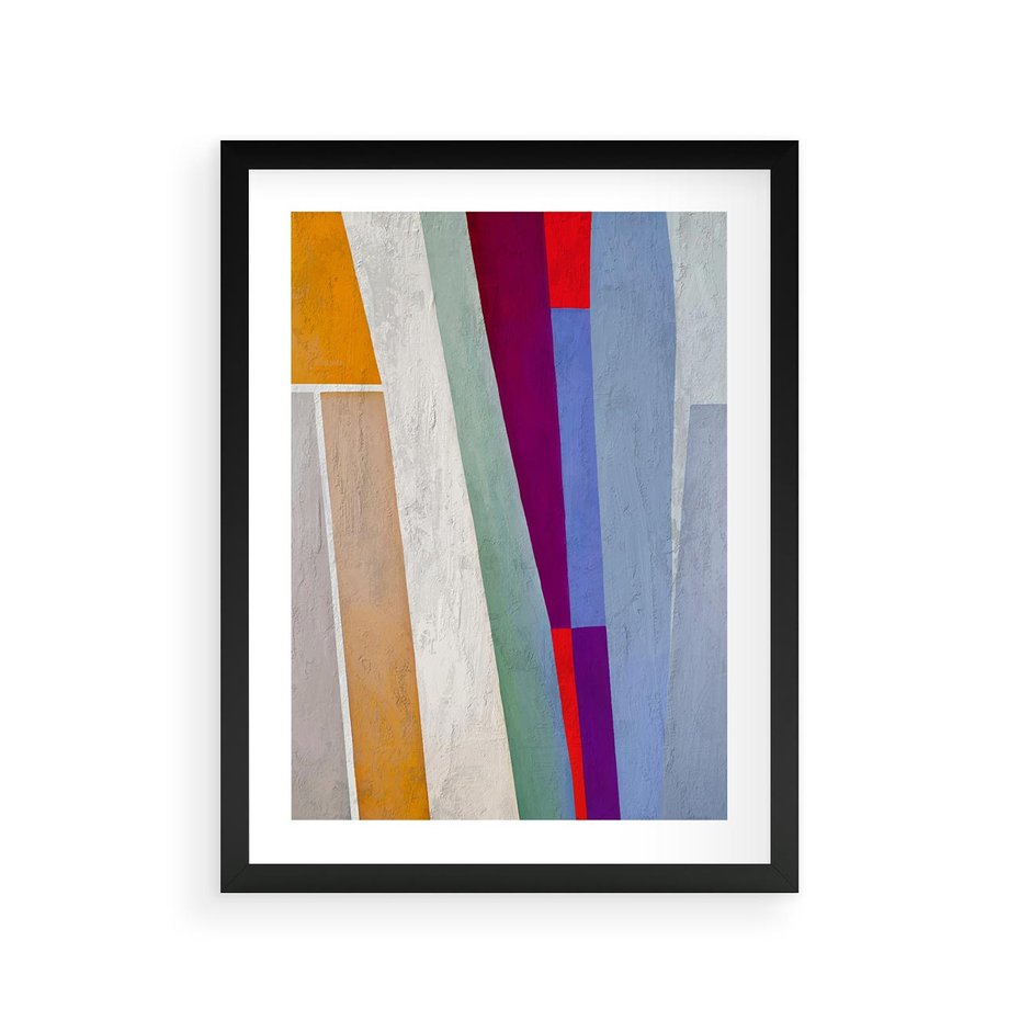 Plakat w ramie 30x40 - Księga Ukrytych Odbić - abstrakcyjne dziwne kształty, olejny obraz - rama czarna