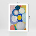 Plakat bez ramy 21x30 - Rozkwitająca Symfonia Serca - abstrakcyjne geometryczne kształty, olejny obraz