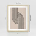 Plakat w ramie 40x50 - Puls Abstrakcji - abstrakcyjne linie, geometria - rama drewno
