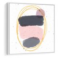 Obraz w ramie 80x80 - Migocące Odbicia - abstrakcyjna kompozycja, jak ręcznie malowana - rama biała