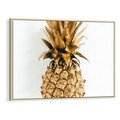 Obraz w ramie 120x80 - Ekskluzywny Akcent - złoty, ananas - rama drewno