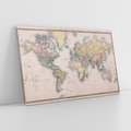 Obraz na płótnie 120x80 - Światło Przeszłości - retro mapa świata, mapa