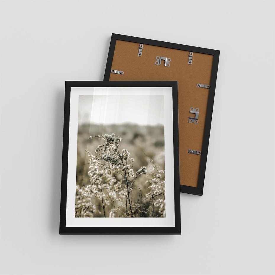 Plakat w ramie 30x40 - Pampas i Bocho - suche trawy, bocho - rama czarna