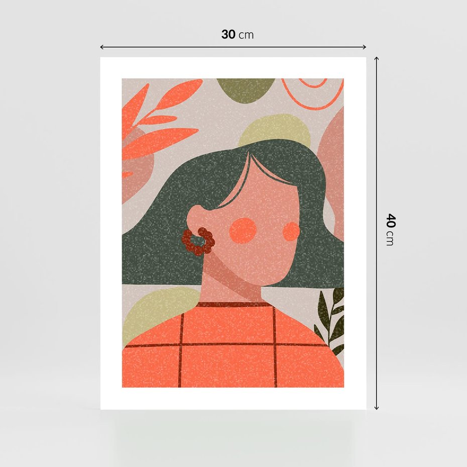 Plakat bez ramy 30x40 - Kobiecy Portret Duszy - nowoczesny plakat, styl retro