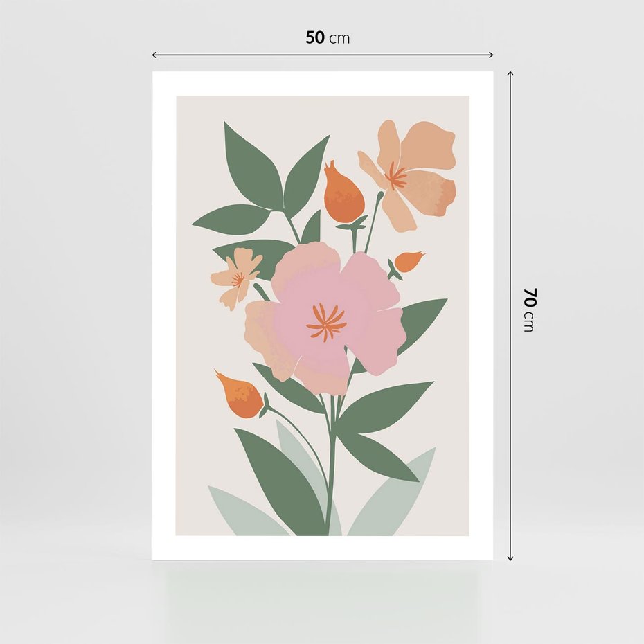 Plakat bez ramy 50x70 - Kwiatowe Nastroje - kwiat, sztuka nowoczesna