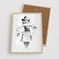 Plakat w ramie 50x70 - Piękno mody i urody - beauty, fashion - rama drewno