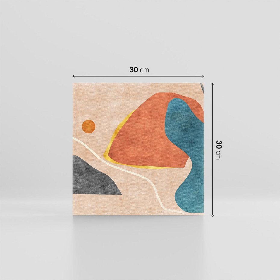 Obraz na płótnie 30x30 - Miedziana Ekspresja - abstrakcyjne kształty, plamy