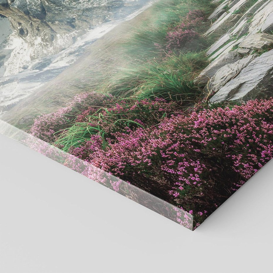 Obraz na płótnie 70x70 - Góry, Ścieżka, Kwiaty - Spacer wśród Przyrody - góry, ścieżka