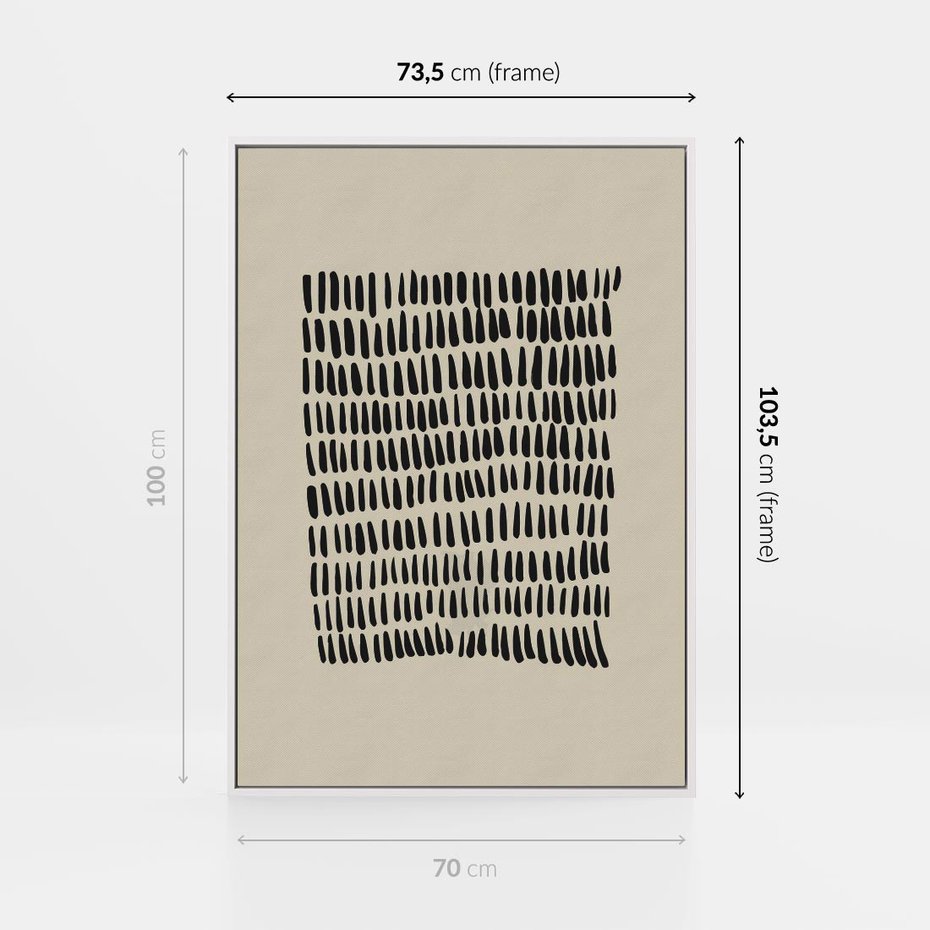 Obraz w ramie 70x100 - Echa Zapomnianych Wymiarów - nowoczesna sztuka, plakat - rama biała