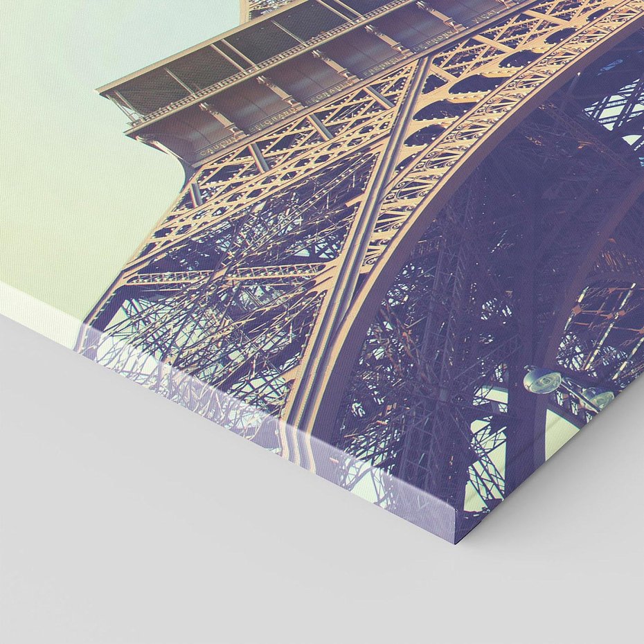 Obraz na płótnie 120x80 - Wieża Eiffla w czarno-białej odsłonie - Eiffla, Paryż