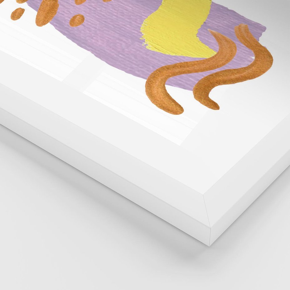 Plakat w ramie 40x50 - Kolorowe Pastelowe Spektrum - akwarela, minimalizm - rama biała