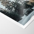 Plakat bez ramy 21x30 - Chatka w Górach w Czasie Zimy - chatka w górach, zima