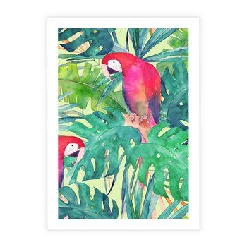Plakat bez ramy 40x50 - Egzotyczna Przygoda - tropikalne, liście