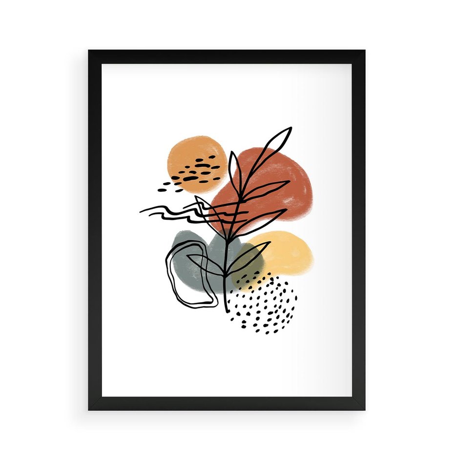 Plakat w ramie 50x70 - Bezgraniczne Przenikania - abstrakcja, sztuka nowoczesna - rama czarna