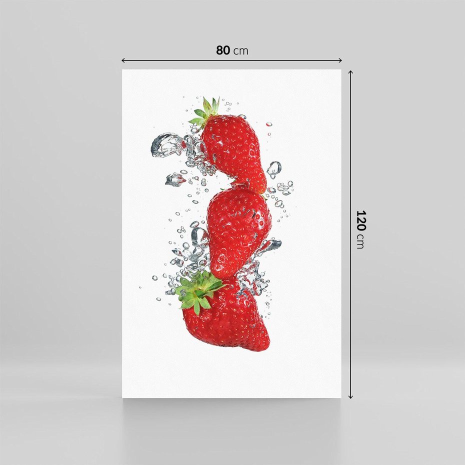 Obraz na płótnie 80x120 - Aromatyczne truskawki w pełnym rozkwicie - truskawki, owoce