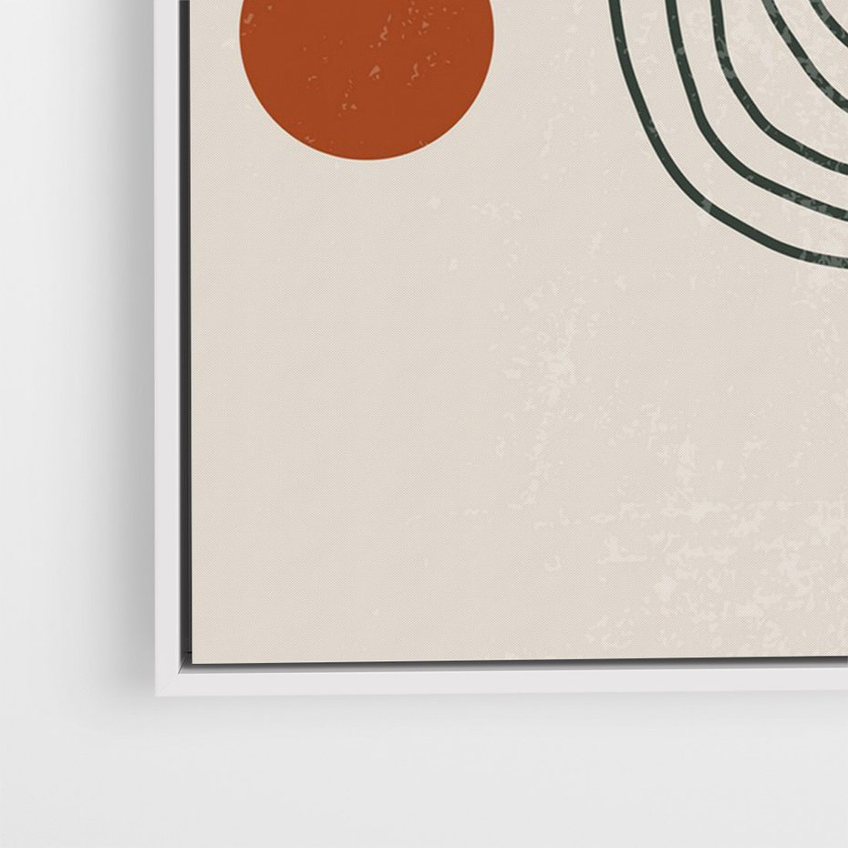 Obraz w ramie 70x100 - Czysta Refleksja - abstrakcyjna sztuka, boho kształty - rama biała