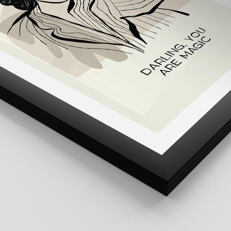 Plakat w ramie 50x70 - Sztuka Kobiecej Osobowości - nowoczesna grafika, kobieta - rama czarna