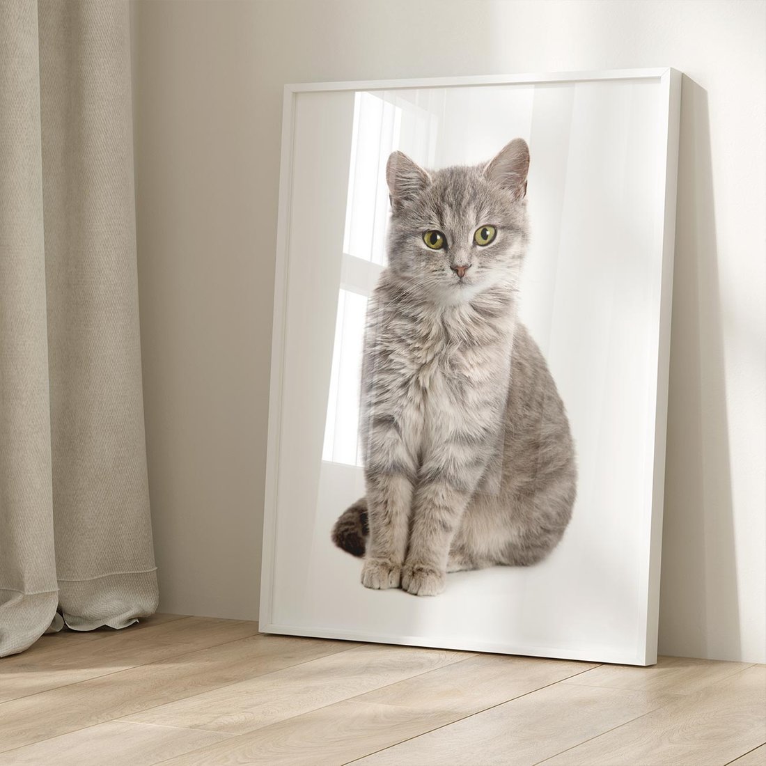 Plakat bez ramy 40x50 - Kocie uroki na płótnie - kot, kotek