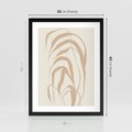 Plakat w ramie 30x40 - Formy Nowoczesności - minimalistyczny plakat, liście palmy - rama czarna