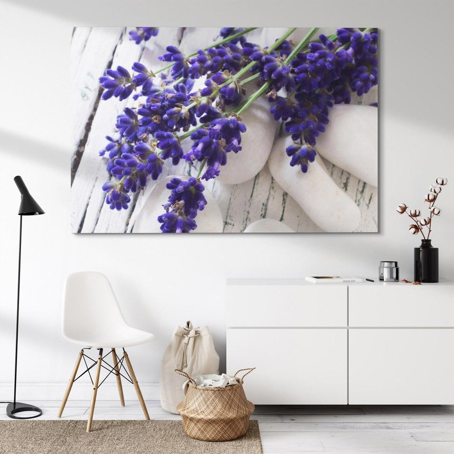 Obraz na płótnie 120x80 - relaks z aromatem - lawenda, spa