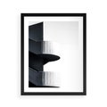 Plakat w ramie 40x50 - Elegancja Współczesności - architektura, nowoczesne formy - rama czarna