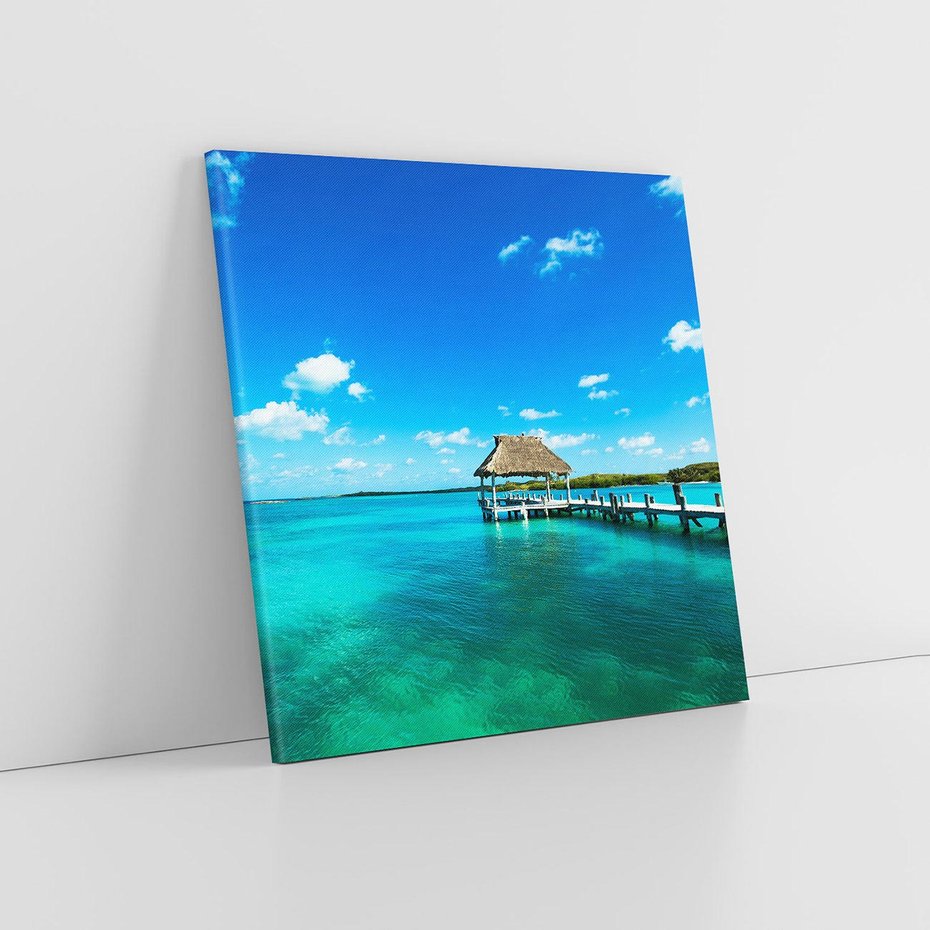 Obraz na płótnie 60x60 - Lazur na Plaży - plaża, lazur