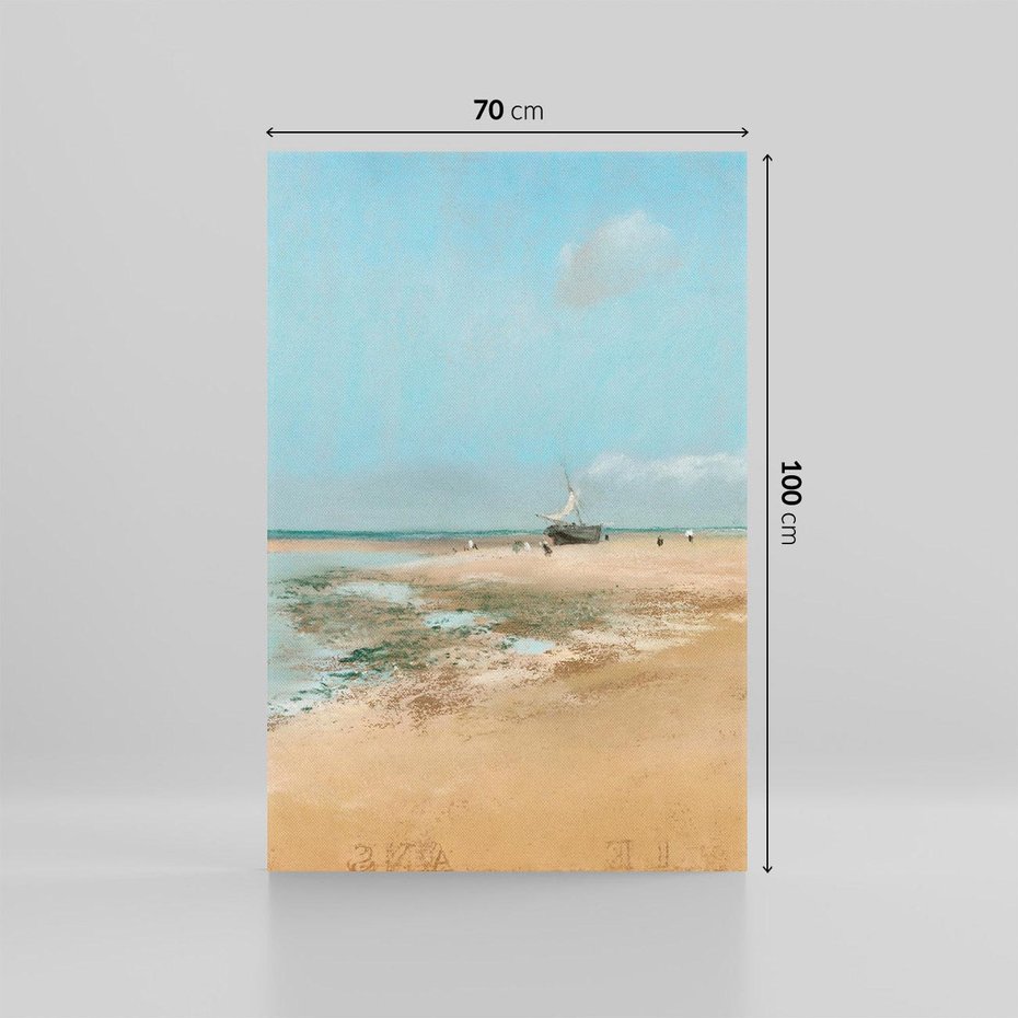 Obraz na płótnie 70x100 - Beach at Low Tide (Mouth of the River) (1869), Edgar Degas - Reprodukcja - reprodukcja, obraz na płótnie