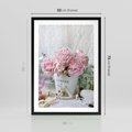 Plakat w ramie 50x70 - Miłość w powietrzu - kwiaty, romantyczne - rama czarna