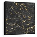 Obraz w ramie 50x50 - Egzotyczny Blask - marmur, złoto - rama czarna