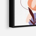 Obraz w ramie 50x50 - Kwiatowa Impresja - abstrakcyjna sztuka, plamy - rama czarna