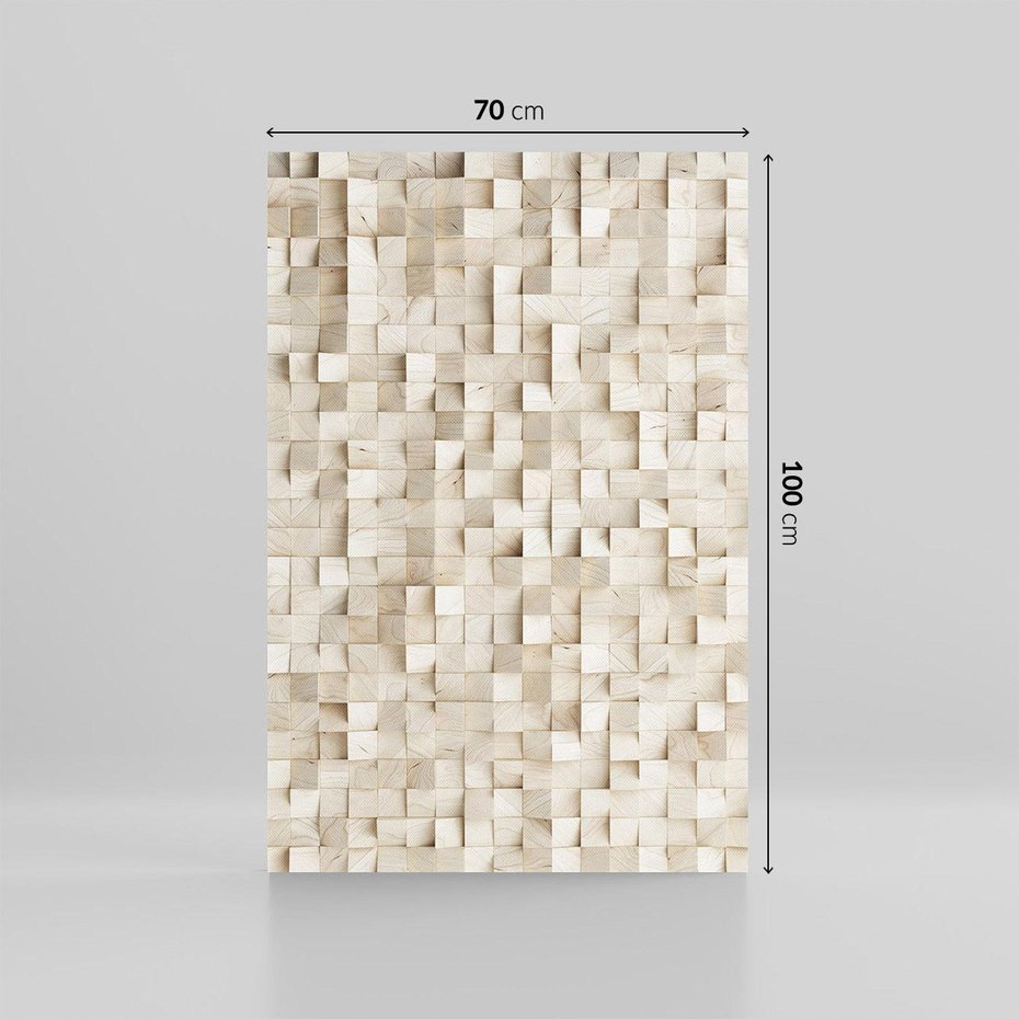 Obraz na płótnie 70x100 - Geometryczne 3D: Abstrakcyjna Harmonia - geometryczne, 3D