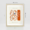 Plakat w ramie 40x50 - Pastelowa Siła Miłości - miłość, love - rama drewno