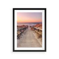 Plakat w ramie 30x40 - Spacer Wśród Przyboju - dróżka, morze - rama czarna