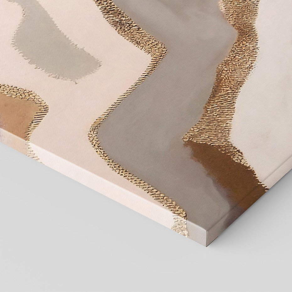 Obraz na płótnie 120x80 - Płynne Fale - abstrakcja, neutralne kolory