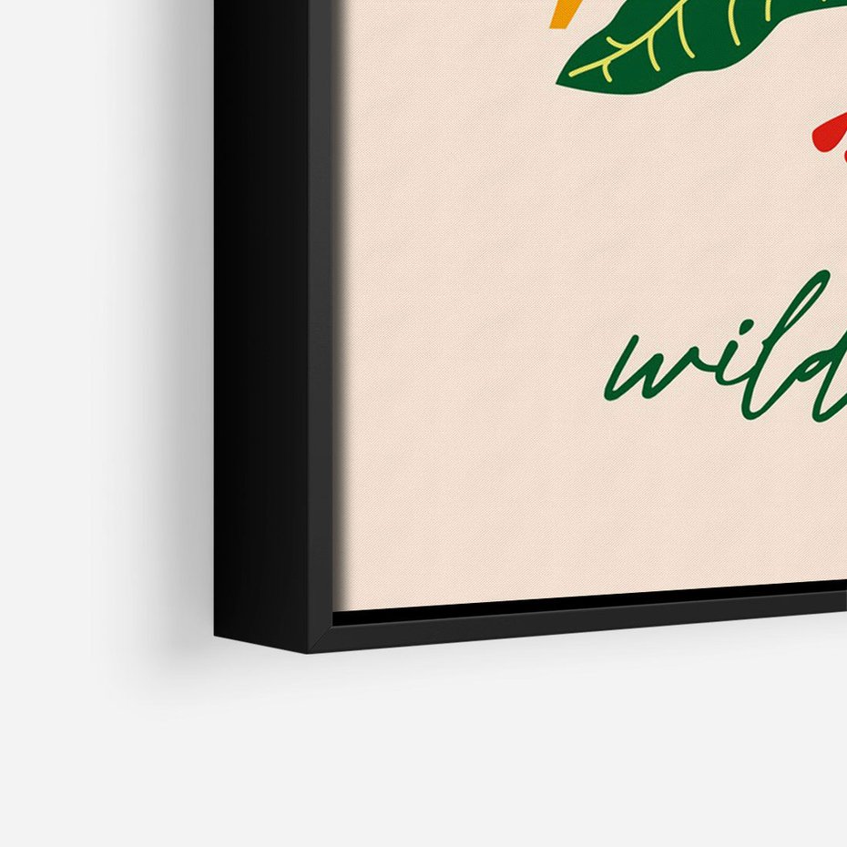 Obraz w ramie 50x70 - Tygrys w Kwiatach - tygrys, plakat - rama czarna