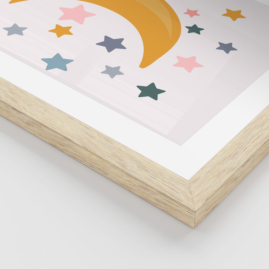 Zestaw obrazy w ramie 40x50 galeria - Plakaty, dla, dzieci, tęcza - rama drewno