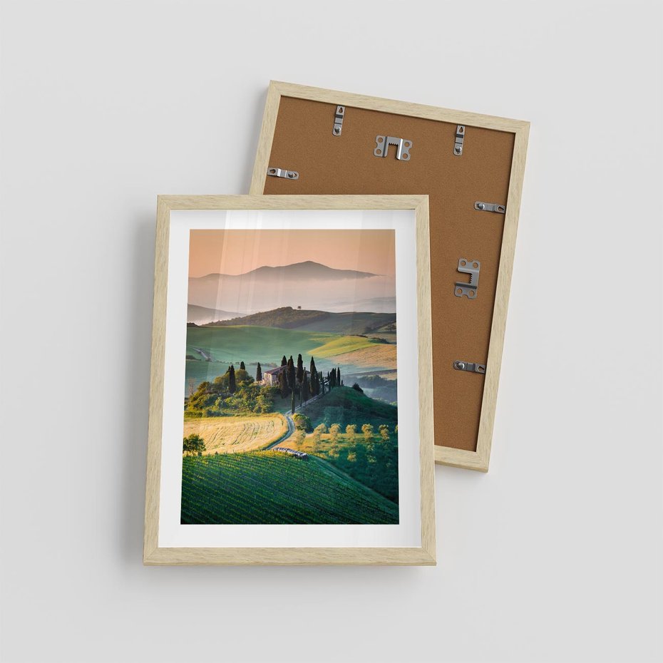 Plakat w ramie 30x40 - Perspektywa malowniczego widoku - widok, perspektywa - rama drewno