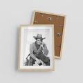 Plakat w ramie 30x40 - Dziki Zachód - retro zdjęcie, czarno białe - rama drewno