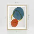 Plakat w ramie 40x50 - Modernistyczna Abstrakcja: Kolorowe Plamy - abstrakcja, modern - rama drewno