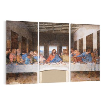 Obraz na płótnie 120x80 - "Ostatnia Wieczerza" (1495-1498) Leonardo da Vinci - Reprodukcja - reprodukcja, obraz na płótnie
