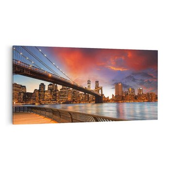 Obraz na płótnie 100x50 - Magia zachodu słońca nad mostem - zachód, słońca