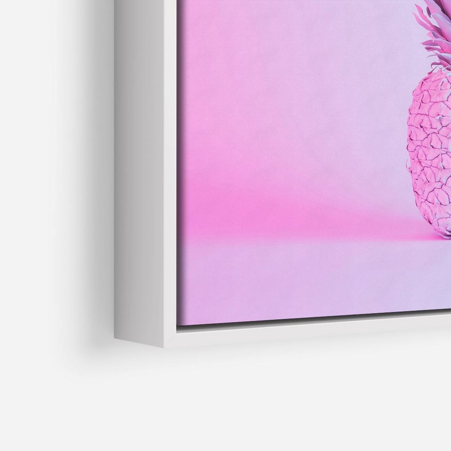 Obraz w ramie 80x80 - Ananas Abstrakcja - ananas, abstrakcja - rama biała