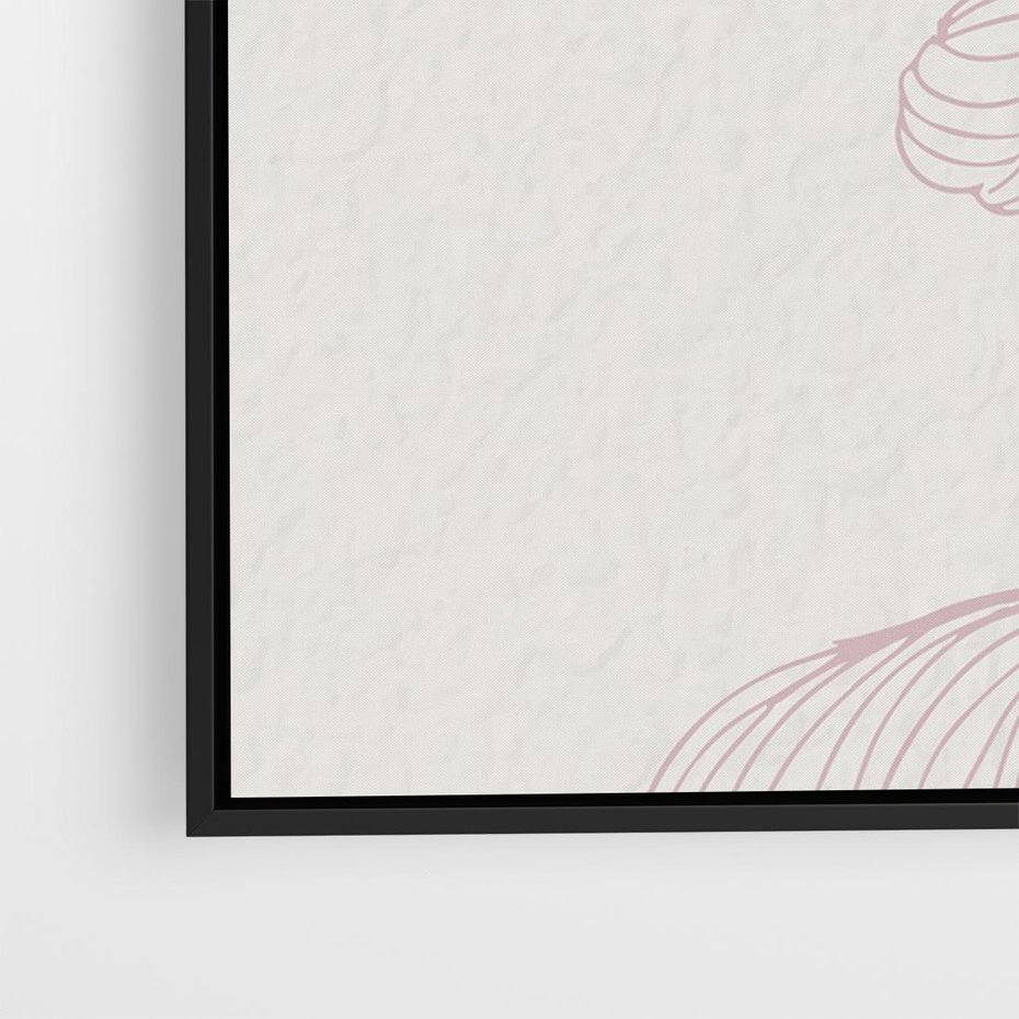 Obraz w ramie 70x50 - Szept marzeń i tajemnic - abstrakcyjne, roślinne ornamenty - rama czarna