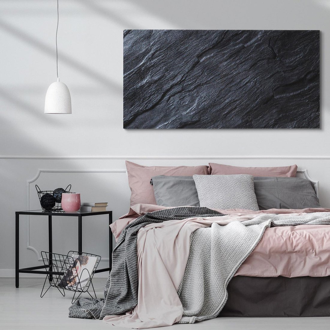 Obraz na płótnie 120x60 - Kamienne tekstury w trójwymiarze - kamień, tekstura
