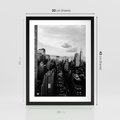 Plakat w ramie 30x40 - Wibracje Miejskiego Życia - miasto, wieżowce - rama czarna