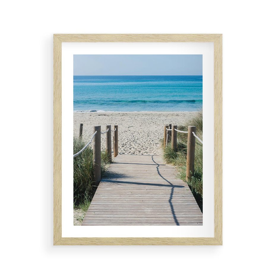 Plakat w ramie 40x50 - Żywa Natura - plaża, morze - rama drewno