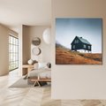 Obraz na płótnie 80x80 - Ciepło i Przytulność - skandynawski, domek