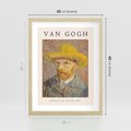 Plakat w ramie 30x40 - Autoportret van Gogha - van gogh, autoportret - rama drewno