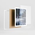 Plakat w ramie 40x50 - Śnieżne cuda - zima, las - rama biała