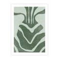Plakat bez ramy 50x70 - Zieleń Odpoczynku - zielony plakat, nieregularne splątane linie